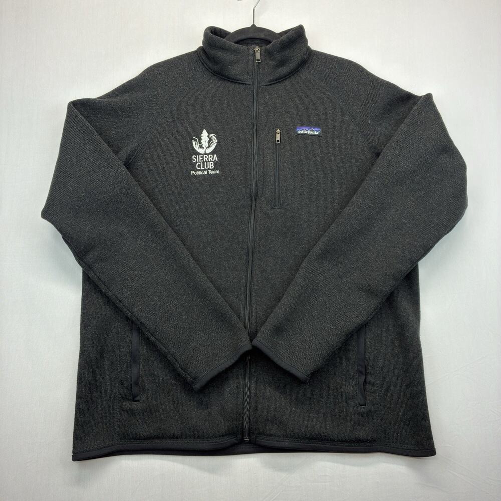 Patagonia Better Sweater Jacket Men’s L Gray Full Zip Fleece Sierra Club Logo